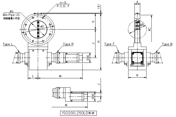 MBV-ISO LDⅡ-MPシリーズ 寸法図