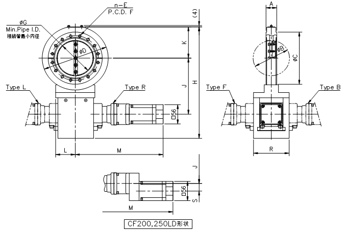 MBV-CF LDⅡ-MPシリーズ 寸法図