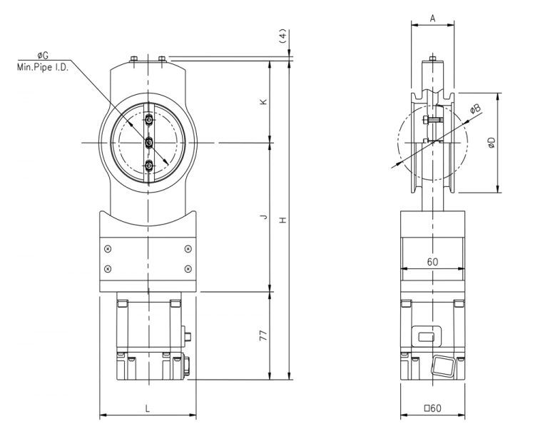 Dimensions of MBV-NW SDⅡ-M4Series