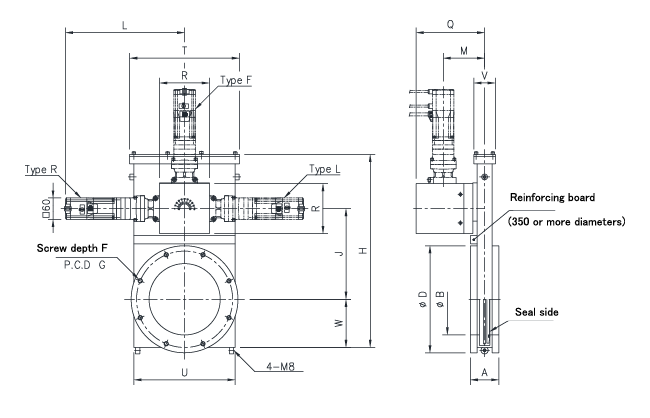 Dimensions of MEX-JIS-LD-AZBr Series