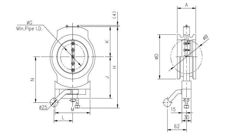 Dimensions of BVM-NWAXⅡSeries